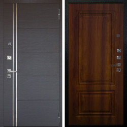 Входная дверь Аргус ЛЮКС 3К ПРО Лофт Венге горизонт + Элион Дуб рустикальный