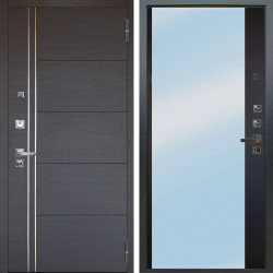 Входная дверь Аргус ЛЮКС 3К ПРО Лофт Венге горизонт + Магнум Черный софт