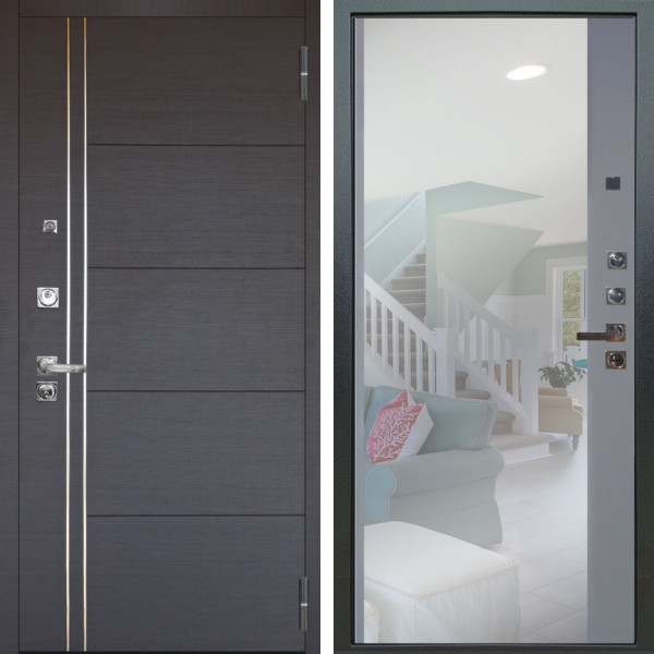 Входная дверь Аргус ЛЮКС 3К ПРО Лофт Венге горизонт + Магнум Силк маус