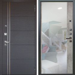 Входная дверь Аргус ЛЮКС 3К ПРО Лофт Венге горизонт + Магнум Светлый бетон