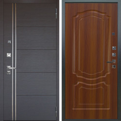 Входная дверь Аргус ЛЮКС 3К ПРО Лофт Венге горизонт + Мишель Дуб рустикальный