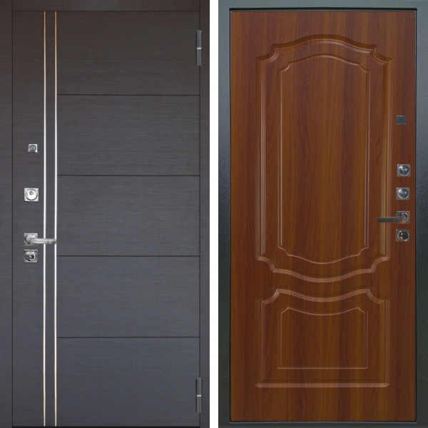 Входная дверь Аргус ЛЮКС 3К ПРО Лофт Венге горизонт + Мишель Дуб рустикальный