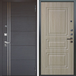 Входная дверь Аргус ЛЮКС 3К ПРО Лофт Венге горизонт + Скиф Дуб филадельфия крем