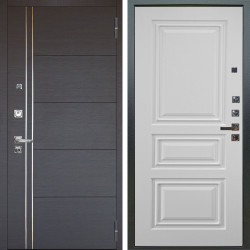 Входная дверь Аргус ЛЮКС 3К ПРО Лофт Венге горизонт + Скиф Софт милк