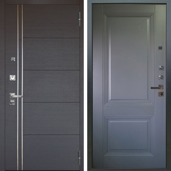 Входная дверь Аргус ЛЮКС 3К ПРО Лофт Венге горизонт + Соло Антрацит