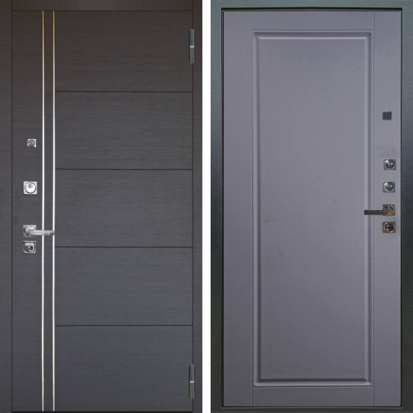 Входная дверь Аргус ЛЮКС 3К ПРО Лофт Венге горизонт + Тревор Силк маус