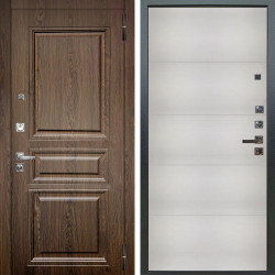 Входная дверь Аргус ЛЮКС 3К ПРО Магистр Дуб кантри + Агат Вельвет белый горизонт