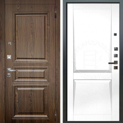 Входная дверь Аргус ЛЮКС 3К ПРО Магистр Дуб кантри + Ариана Белая эмаль