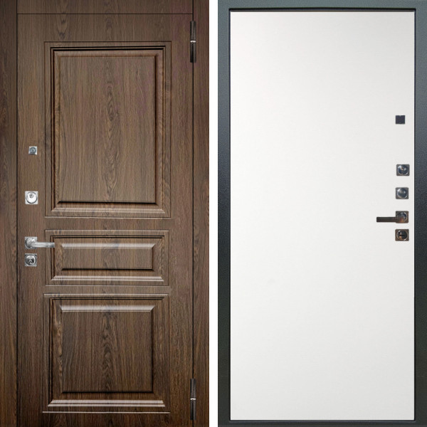 Входная дверь Аргус ЛЮКС 3К ПРО Магистр Дуб кантри + Элегант Софт милк