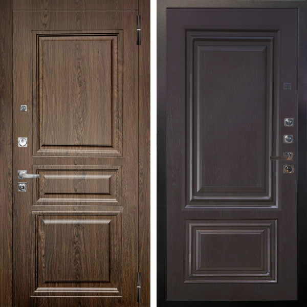 Входная дверь Аргус ЛЮКС 3К ПРО Магистр Дуб кантри + Элион Горький шоколад