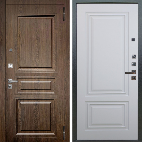 Входная дверь Аргус ЛЮКС 3К ПРО Магистр Дуб кантри + Элион Софт милк