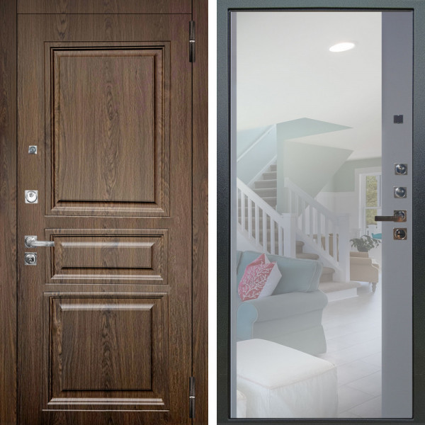 Входная дверь Аргус ЛЮКС 3К ПРО Магистр Дуб кантри + Магнум Силк маус