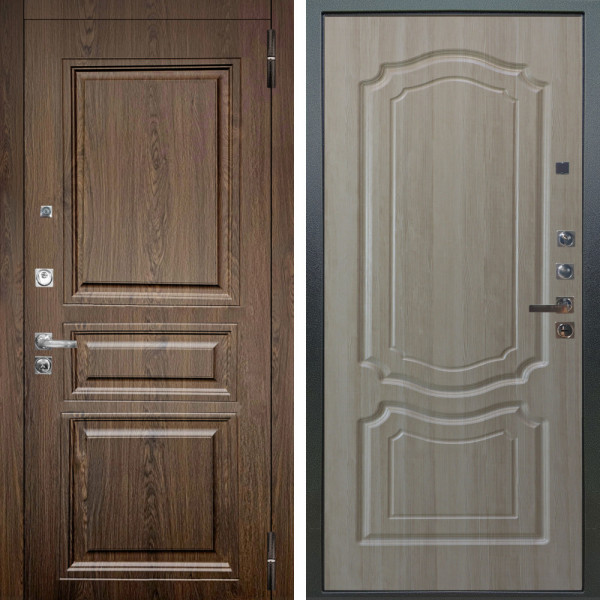 Входная дверь Аргус ЛЮКС 3К ПРО Магистр Дуб кантри + Мишель Ларче светлый