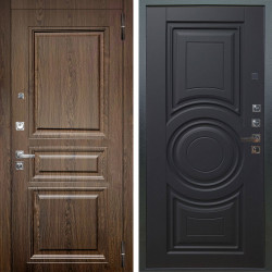 Входная дверь Аргус ЛЮКС 3К ПРО Магистр Дуб кантри + Могадиш Черный софт