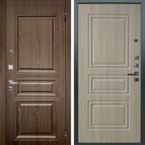 Входная дверь Аргус ЛЮКС 3К ПРО Магистр Дуб кантри + Скиф Дуб филадельфия крем