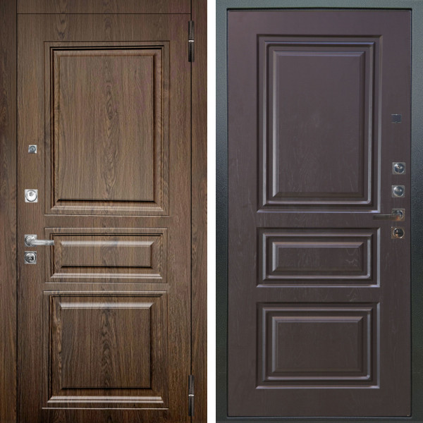 Входная дверь Аргус ЛЮКС 3К ПРО Магистр Дуб кантри + Скиф Горький шоколад