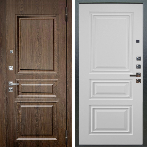 Входная дверь Аргус ЛЮКС 3К ПРО Магистр Дуб кантри + Скиф Софт милк