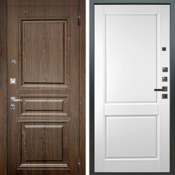 Входная дверь Аргус ЛЮКС 3К ПРО Магистр Дуб кантри + Соренто Белая эмаль