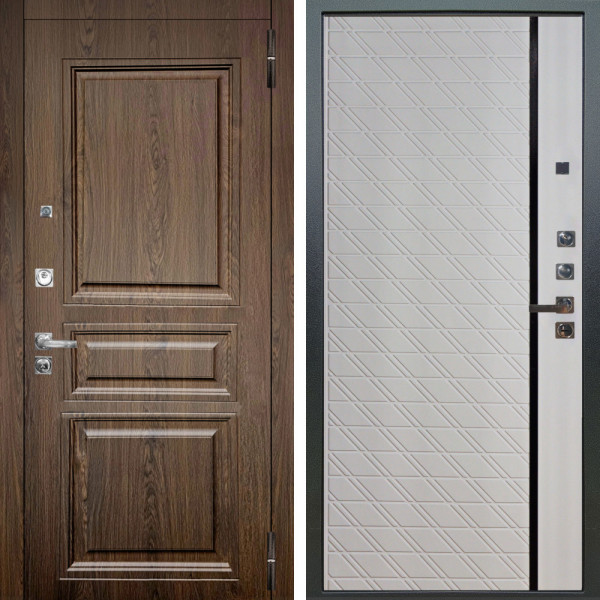 Входная дверь Аргус ЛЮКС 3К ПРО Магистр Дуб кантри + Тори Софт милк