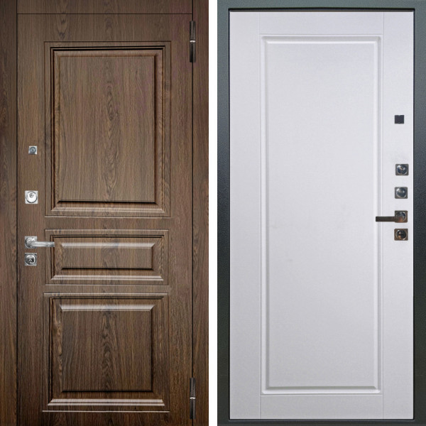 Входная дверь Аргус ЛЮКС 3К ПРО Магистр Дуб кантри + Тревор Софт милк