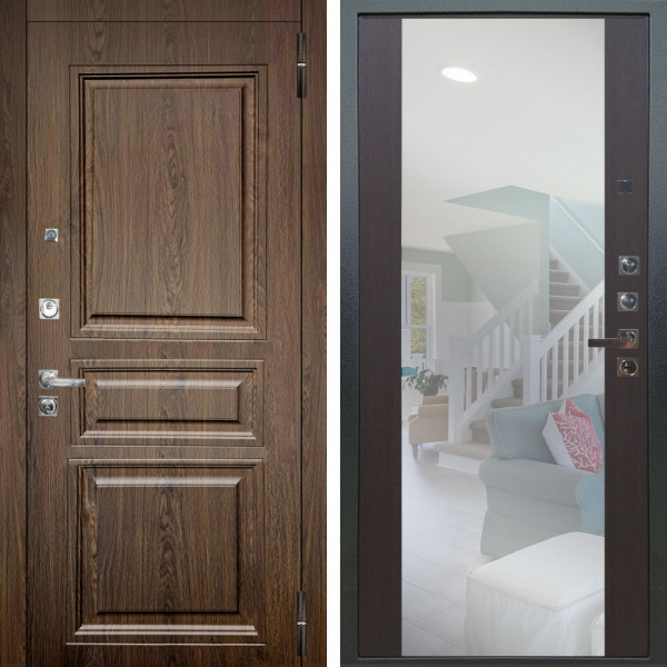 Входная дверь Аргус ЛЮКС 3К ПРО Магистр Дуб кантри + Вояж Венге
