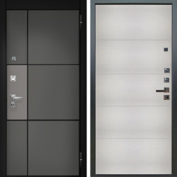 Входная дверь Аргус ЛЮКС 3К ПРО Мичиган Силк титан вставка силк муссон + Агат Вельвет белый горизонт