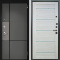 Входная дверь Аргус ЛЮКС 3К ПРО Мичиган Силк титан вставка силк муссон + Александра Белая лиственница