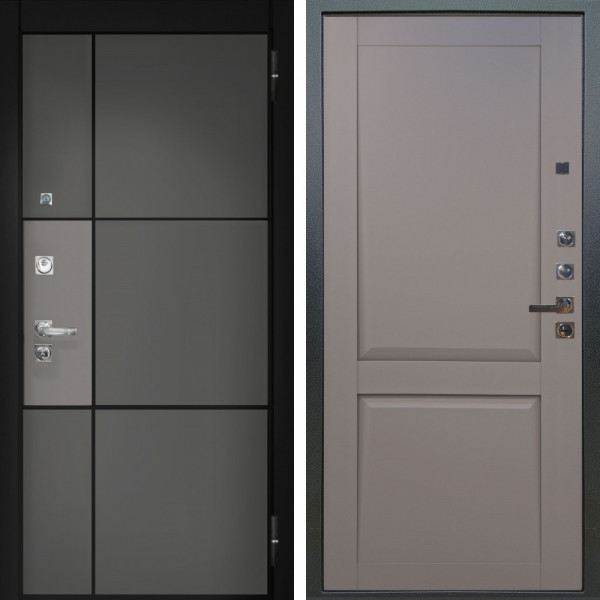 Входная дверь Аргус ЛЮКС 3К ПРО Мичиган Силк титан вставка силк муссон + Ариана Серая эмаль