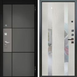 Входная дверь Аргус ЛЮКС 3К ПРО Мичиган Силк титан вставка силк муссон + Дуэт Белое дерево вставки Николь