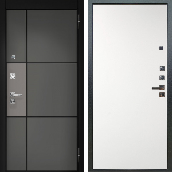 Входная дверь Аргус ЛЮКС 3К ПРО Мичиган Силк титан вставка силк муссон + Элегант Софт милк