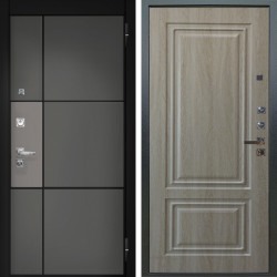 Входная дверь Аргус ЛЮКС 3К ПРО Мичиган Силк титан вставка силк муссон + Элион Дуб филадельфия крем