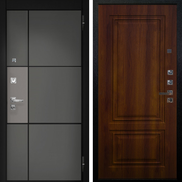 Входная дверь Аргус ЛЮКС 3К ПРО Мичиган Силк титан вставка силк муссон + Элион Дуб рустикальный