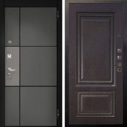 Входная дверь Аргус ЛЮКС 3К ПРО Мичиган Силк титан вставка силк муссон + Элион Горький шоколад