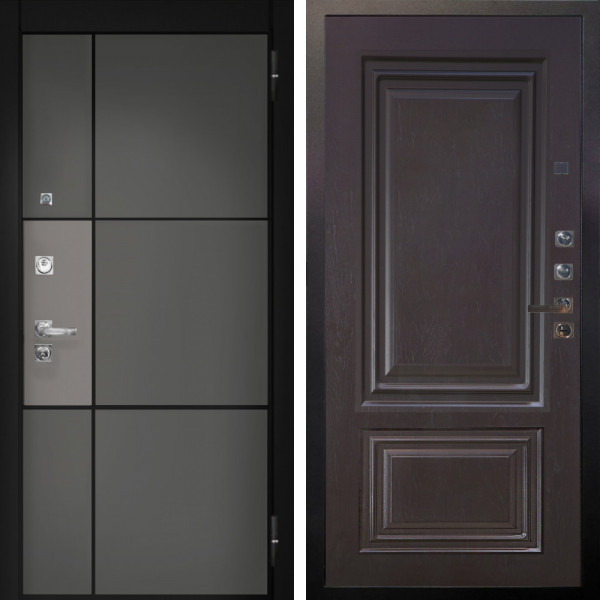 Входная дверь Аргус ЛЮКС 3К ПРО Мичиган Силк титан вставка силк муссон + Элион Горький шоколад