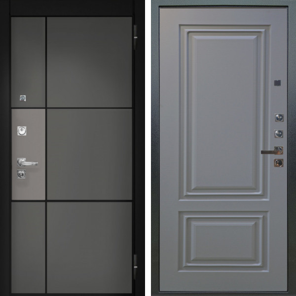 Входная дверь Аргус ЛЮКС 3К ПРО Мичиган Силк титан вставка силк муссон + Элион Силк маус