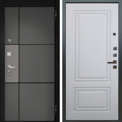 Входная дверь Аргус ЛЮКС 3К ПРО Мичиган Силк титан вставка силк муссон + Элион Софт милк