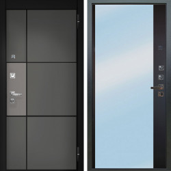 Входная дверь Аргус ЛЮКС 3К ПРО Мичиган Силк титан вставка силк муссон + Магнум Черный софт