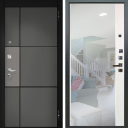 Входная дверь Аргус ЛЮКС 3К ПРО Мичиган Силк титан вставка силк муссон + Магнум Софт милк