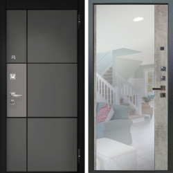 Входная дверь Аргус ЛЮКС 3К ПРО Мичиган Силк титан вставка силк муссон + Магнум Светлый бетон