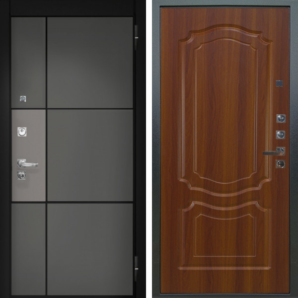 Входная дверь Аргус ЛЮКС 3К ПРО Мичиган Силк титан вставка силк муссон + Мишель Дуб рустикальный