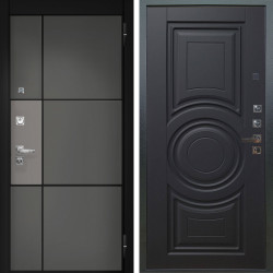 Входная дверь Аргус ЛЮКС 3К ПРО Мичиган Силк титан вставка силк муссон + Могадиш Черный софт