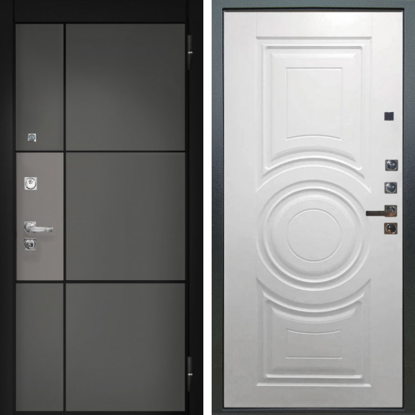 Входная дверь Аргус ЛЮКС 3К ПРО Мичиган Силк титан вставка силк муссон + Могадиш Софт милк