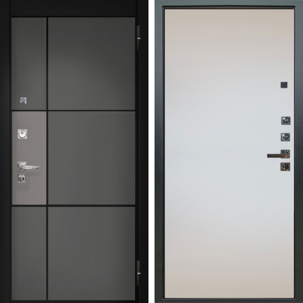 Входная дверь Аргус ЛЮКС 3К ПРО Мичиган Силк титан вставка силк муссон + Под покраску