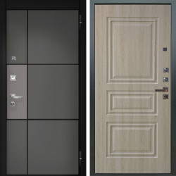 Входная дверь Аргус ЛЮКС 3К ПРО Мичиган Силк титан вставка силк муссон + Скиф Дуб филадельфия крем