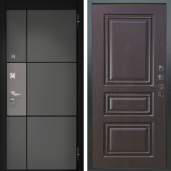 Входная дверь Аргус ЛЮКС 3К ПРО Мичиган Силк титан вставка силк муссон + Скиф Горький шоколад