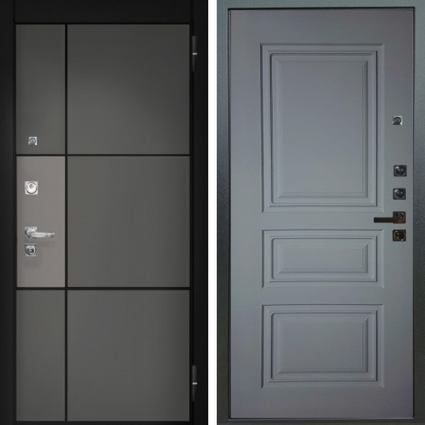 Входная дверь Аргус ЛЮКС 3К ПРО Мичиган Силк титан вставка силк муссон + Скиф Силк маус