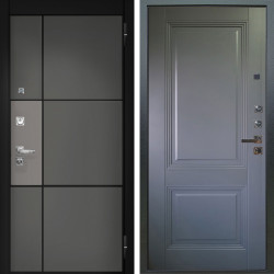 Входная дверь Аргус ЛЮКС 3К ПРО Мичиган Силк титан вставка силк муссон + Соло Антрацит