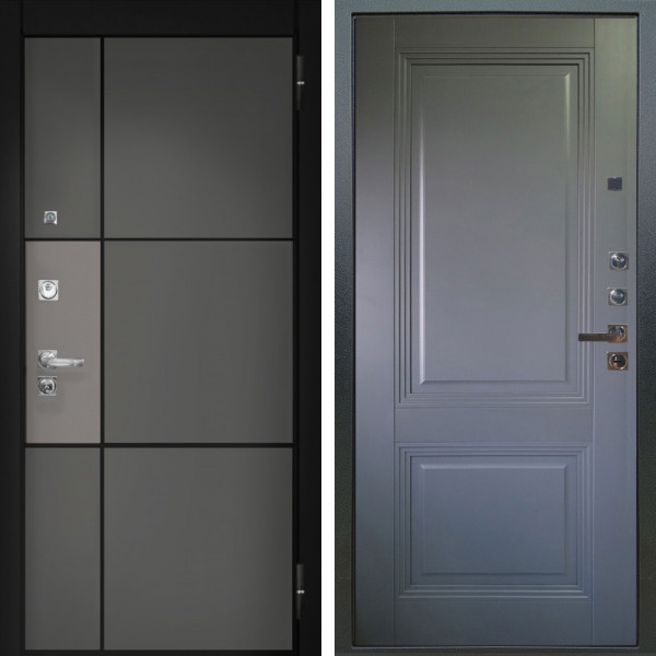 Входная дверь Аргус ЛЮКС 3К ПРО Мичиган Силк титан вставка силк муссон + Соло Антрацит