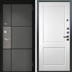 Входная дверь Аргус ЛЮКС 3К ПРО Мичиган Силк титан вставка силк муссон + Соренто Белая эмаль