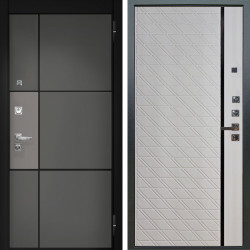 Входная дверь Аргус ЛЮКС 3К ПРО Мичиган Силк титан вставка силк муссон + Тори Софт милк